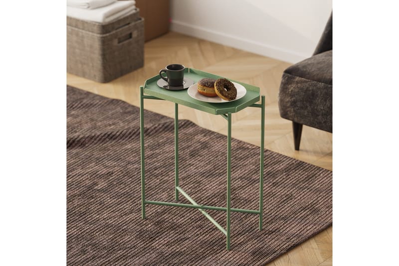 Mamta Rektangulärt Soffbord 40 cm i Metall, Grön
