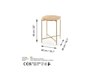 Mamta Runt Soffbord 46 cm i Ljust Trä - Ljus Natur - Möbler - Vardagsrum - Soffbord & vardagsrumsbord - Soffbord