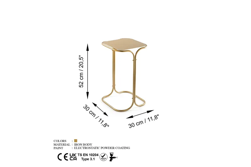 Mamta Soffbord 30 cm - Guld - Möbler - Vardagsrum - Soffbord & vardagsrumsbord - Soffbord