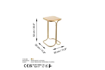 Mamta Soffbord 30 cm - Guld/Natural - Möbler - Vardagsrum - Soffbord & vardagsrumsbord - Soffbord