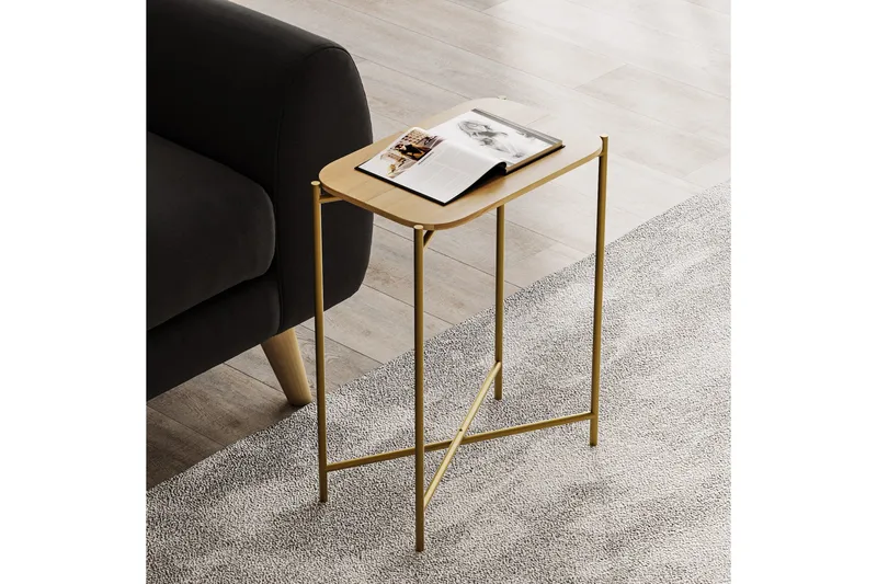 Mamta Soffbord 40 cm - Guld/Natural - Möbler - Vardagsrum - Soffbord & vardagsrumsbord - Soffbord