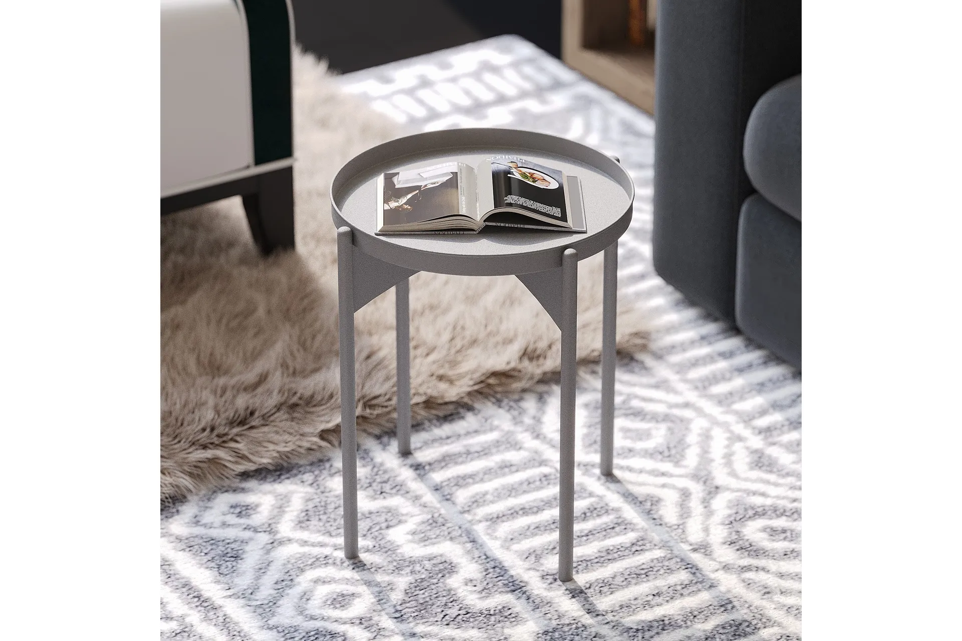 mamta soffbord 44 cm grå -