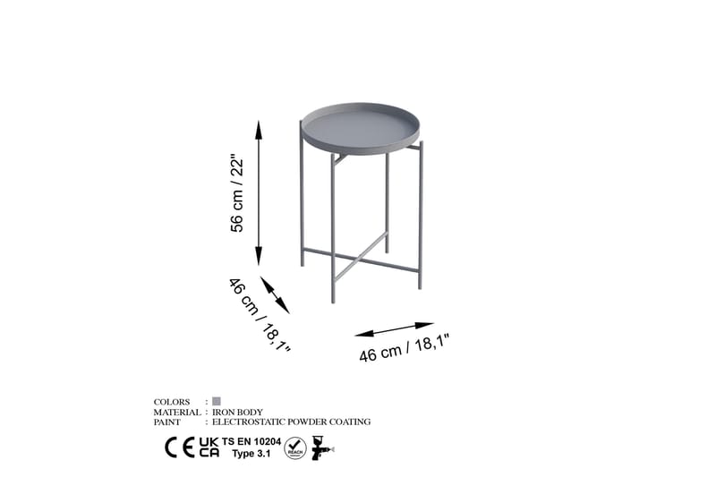 Mamta Soffbord 46 cm Grå - Soffbord - Bord