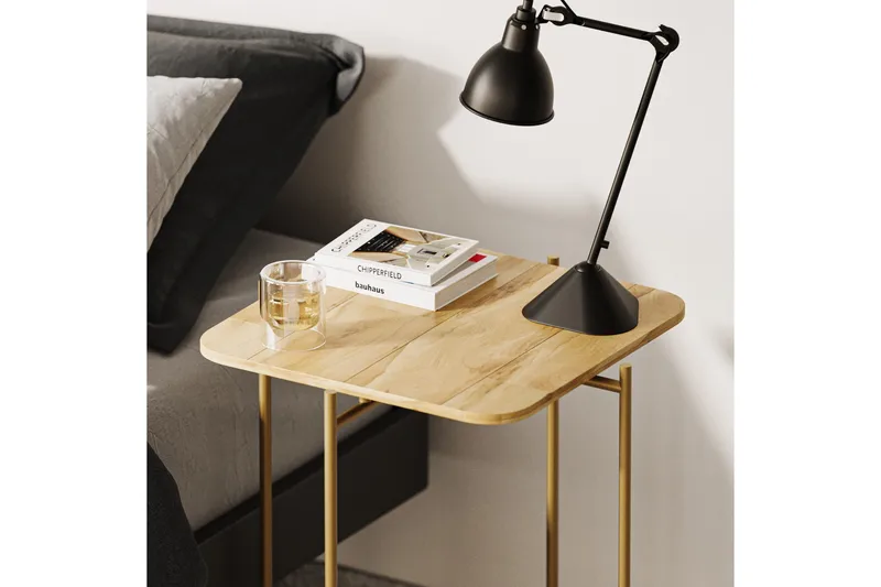 Mamta Soffbord 46 cm - Guld/Natural - Möbler - Vardagsrum - Soffbord & vardagsrumsbord - Soffbord