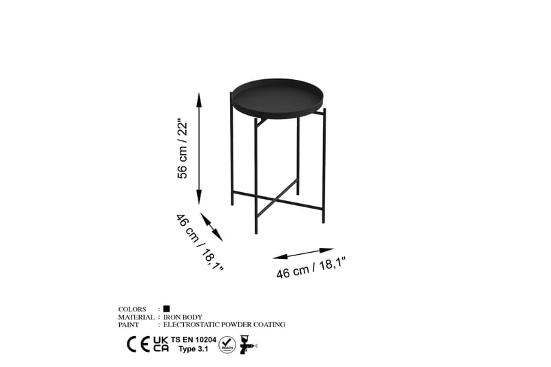 Mamta Soffbord 46 cm Svart - Soffbord - Bord