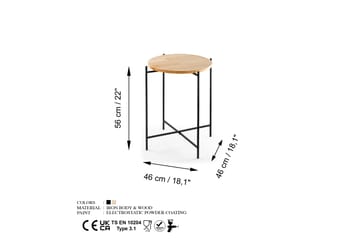 Mamta Soffbord 46 cm Svart/Natural - Möbler - Vardagsrum - Soffbord & vardagsrumsbord - Soffbord