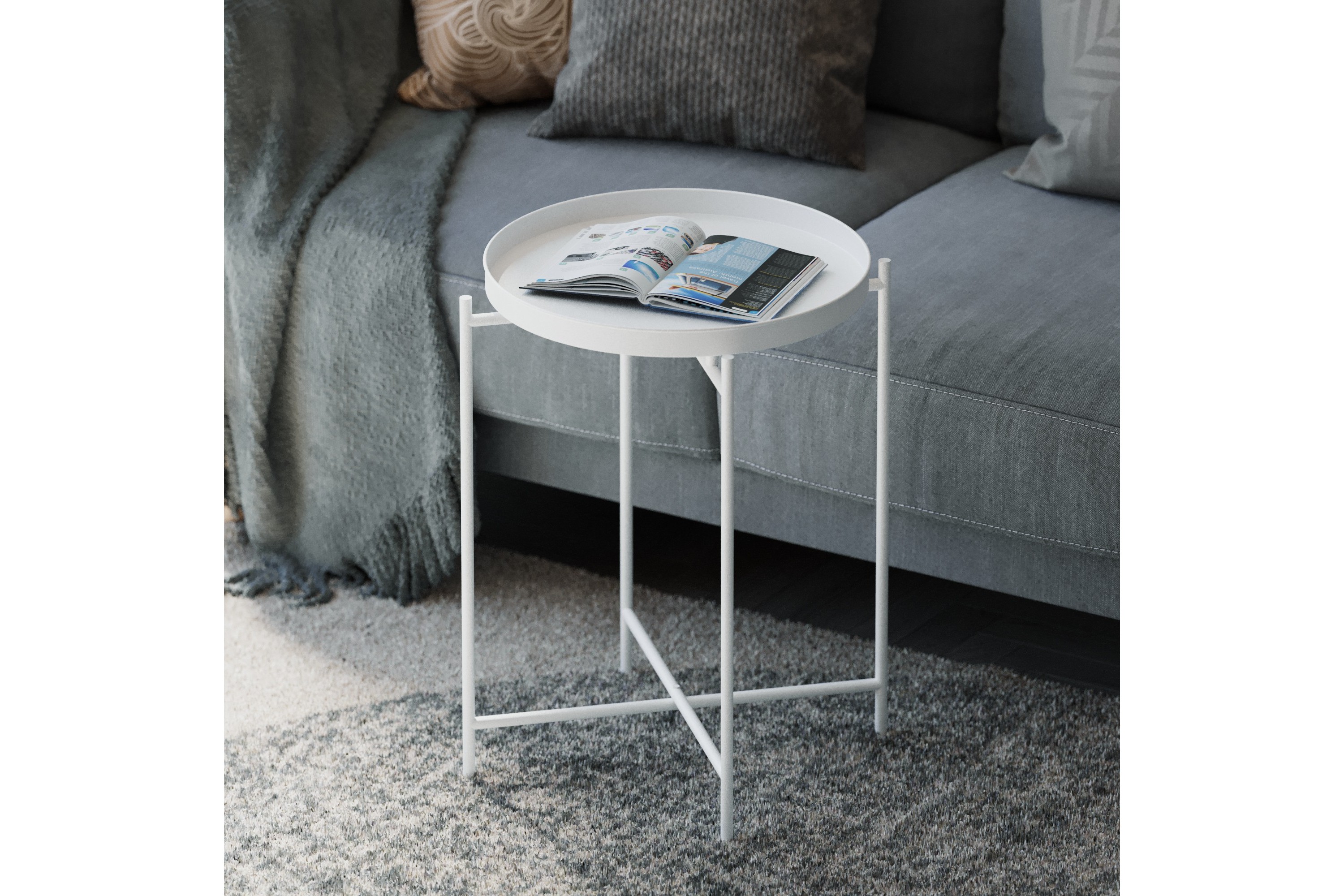 mamta soffbord 46 cm vit -