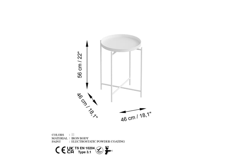 Mamta Soffbord 46 cm Vit - Soffbord - Bord