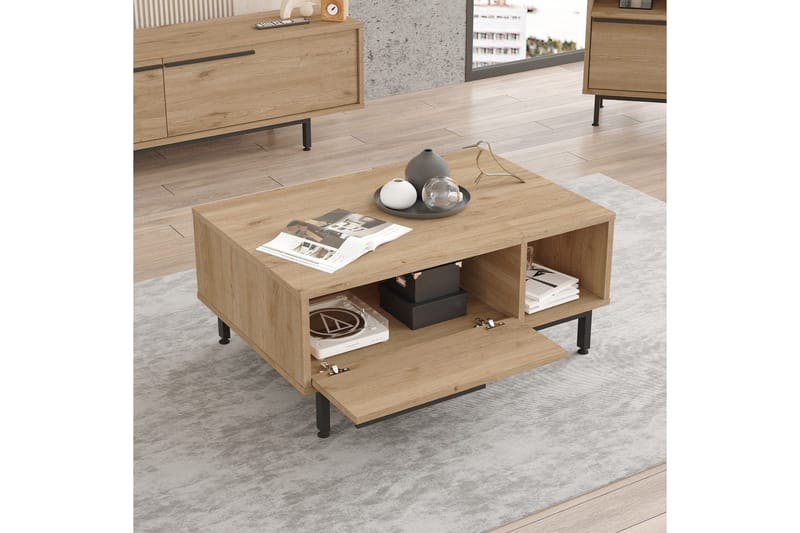 Manku Soffbord 90 cm - Valnöt - Möbler - Vardagsrum - Soffbord & vardagsrumsbord - Soffbord