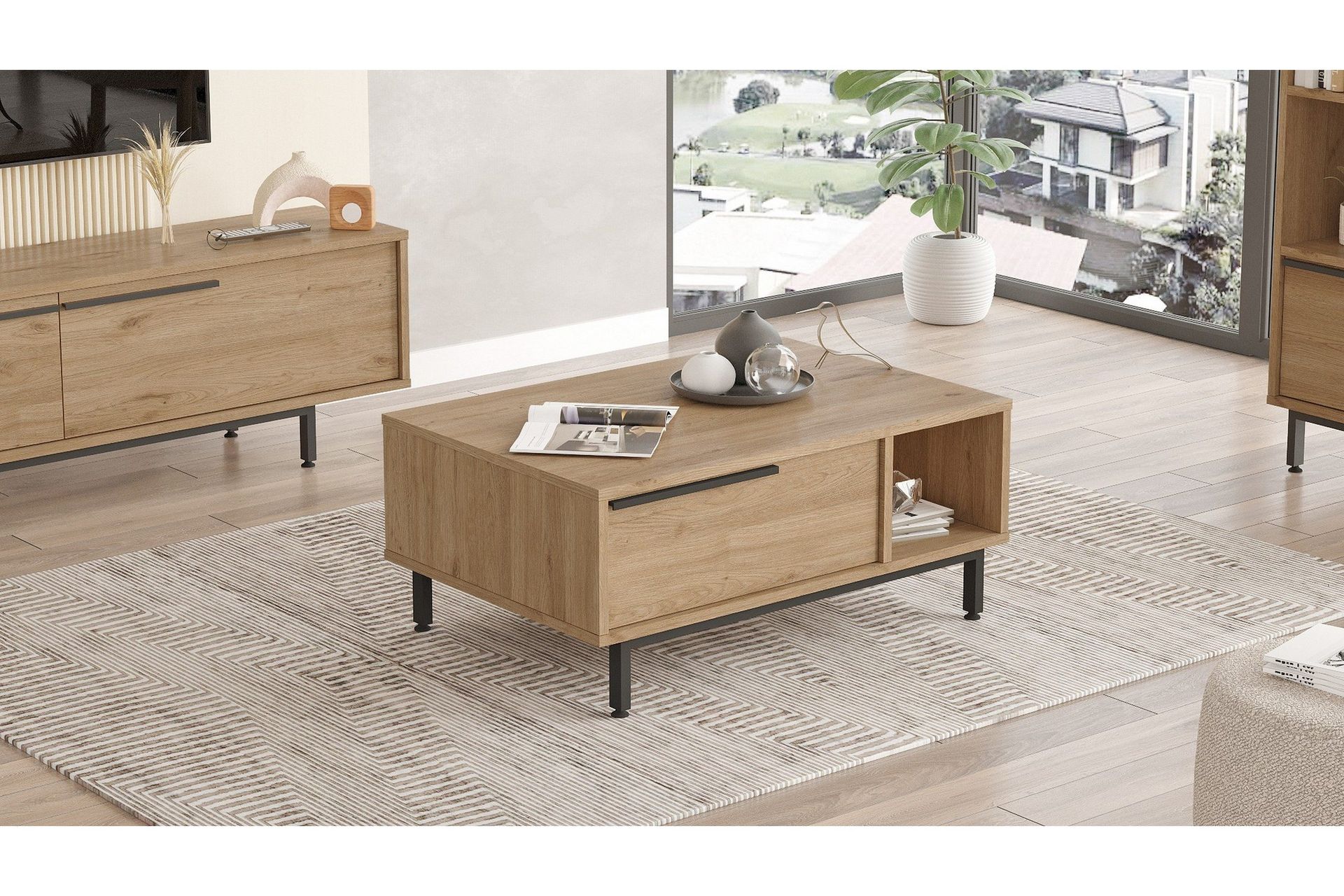 manku soffbord 90 cm - valnöt