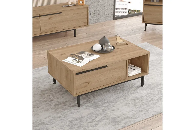 Manku Soffbord 90 cm - Valnöt - Möbler - Vardagsrum - Soffbord & vardagsrumsbord - Soffbord