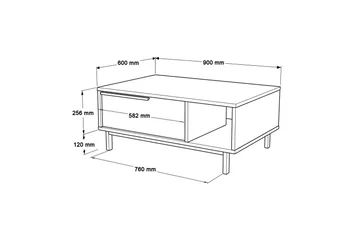Manku Soffbord 90 cm - Valnöt - Möbler - Vardagsrum - Soffbord & vardagsrumsbord - Soffbord