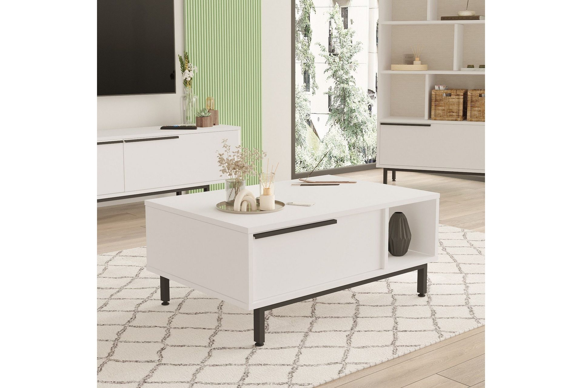 Manku Soffbord 90 cm - Vit