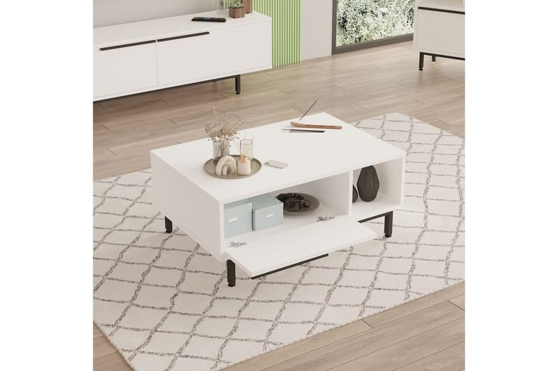 Manku Soffbord 90 cm - Vit - Möbler - Vardagsrum - Soffbord & vardagsrumsbord - Soffbord