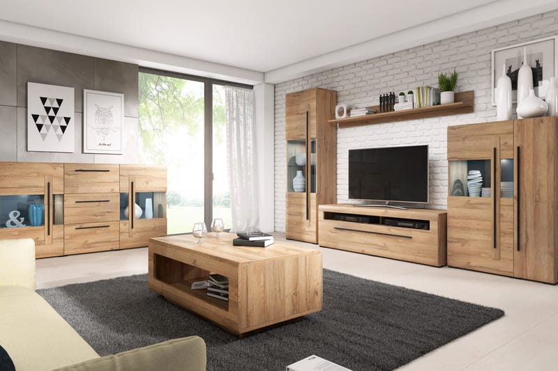 Maricruz Soffbord 110 cm med Förvaring Hylla - Trä/Natur - Möbler - Vardagsrum - Soffbord & vardagsrumsbord - Soffbord