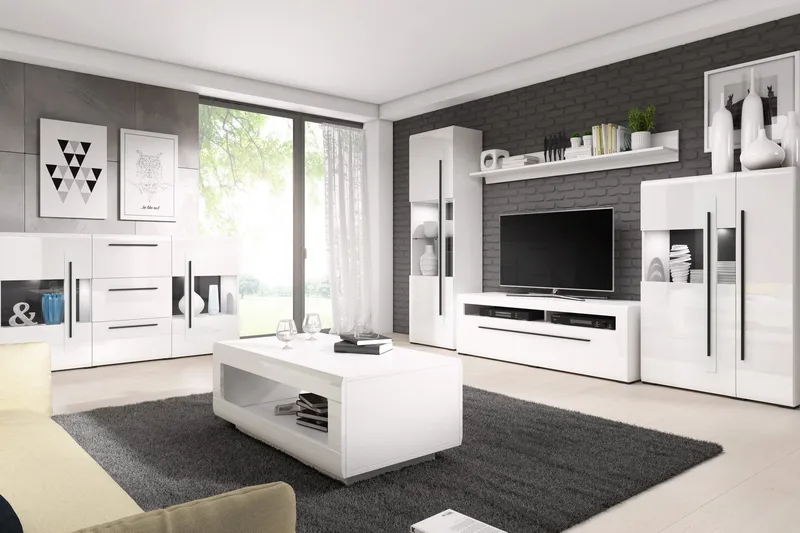 Maricruz Soffbord 110 cm med Förvaring Hylla - Vit - Möbler - Vardagsrum - Soffbord & vardagsrumsbord - Soffbord