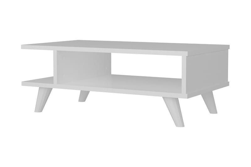 MARJORIE Soffbord 80 cm med Förvaring Hylla Vit - Vit - Soffbord - Bord