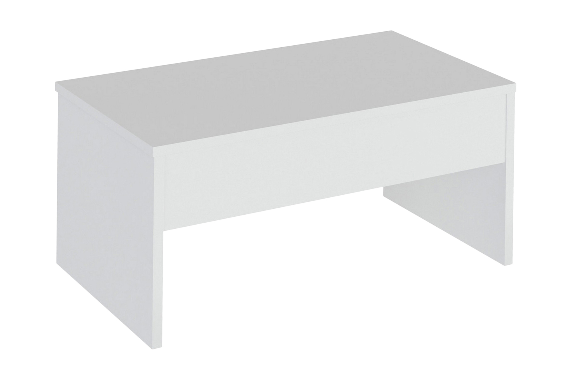 marjorie soffbord 90 cm höj- och sänkbar med förvaring vit - vit