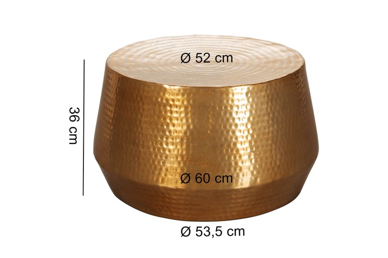 Marypark 60 cm Runt Soffbord i Metall - Guld - Möbler - Vardagsrum - Soffbord & vardagsrumsbord - Soffbord