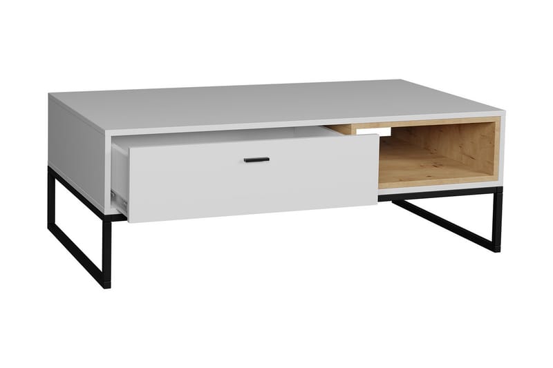 MASILINGWE Soffbord 120 cm med Förvaring Låda + Hylla Natur/ - Möbler - Vardagsrum - Soffbord & vardagsrumsbord - Soffbord