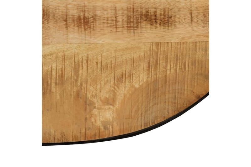 Soffbord massivt grovt mangoträ och stål oval 110 cm - Brun - Soffbord - Bord