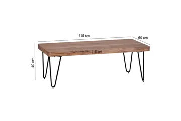 Mayotte Soffbord 115 cm - Akacia/Svart - Möbler - Vardagsrum - Soffbord & vardagsrumsbord - Soffbord