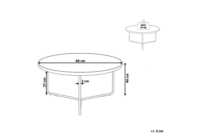 Soffbord Melody 80x80x40 cm - 80x80x40 cm - Möbler - Vardagsrum - Soffbord & vardagsrumsbord - Soffbord