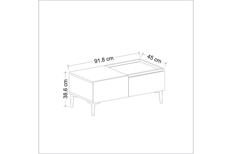 Soffbord Mijara Travertin / Antracit - Natur/Antracit - Möbler - Vardagsrum - Soffbord & vardagsrumsbord - Soffbord