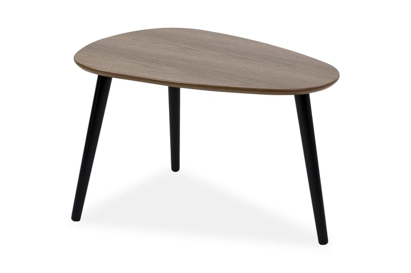 MINGEL 2st Ovala satsbord 68+62 cm Valnöt/Svart - Möbler - Vardagsrum - Soffbord & vardagsrumsbord - Soffbord