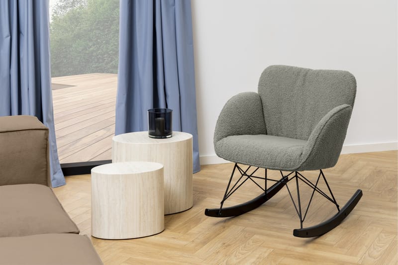 Mirol 33x48 cm Ovalt Soffbord i Sten - Beige - Möbler - Vardagsrum - Soffbord & vardagsrumsbord - Satsbord