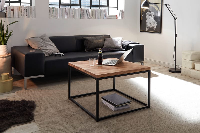 MIYAKE Soffbord 70 cm Ek/Svart - Möbler - Vardagsrum - Soffbord & vardagsrumsbord - Soffbord