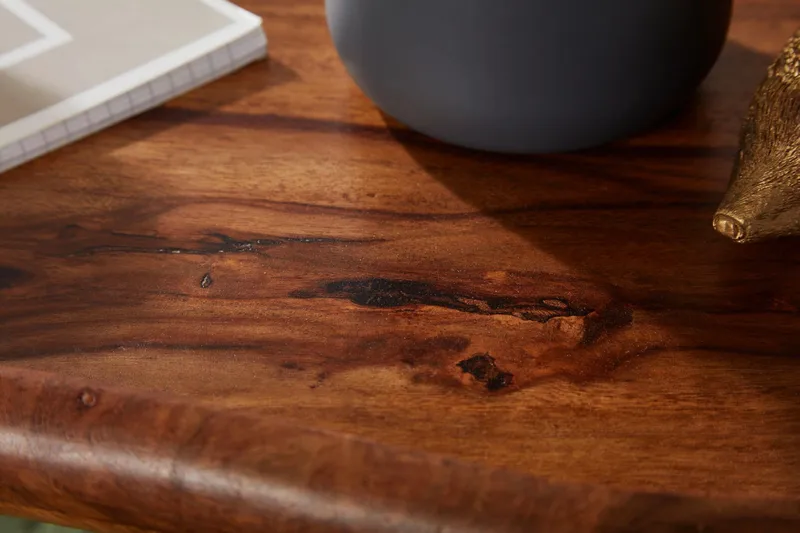 Mondry Soffbord 79 cm Njurformat - Massivt Trä/Svart - Möbler - Vardagsrum - Soffbord & vardagsrumsbord - Soffbord