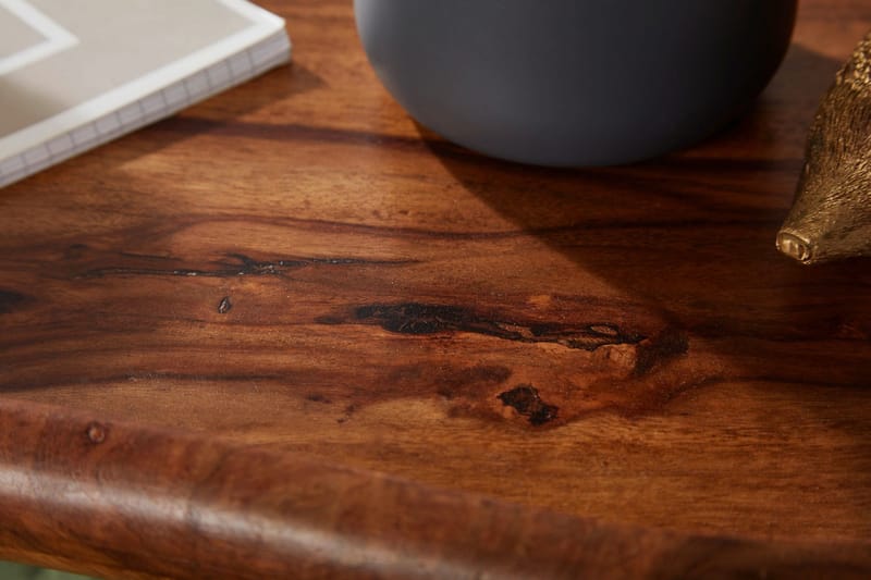 Mondry Soffbord 79 cm Njurformat - Massivt Trä/Svart - Möbler - Vardagsrum - Soffbord & vardagsrumsbord - Soffbord