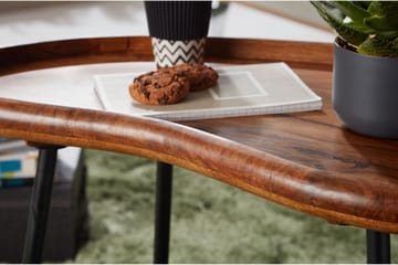 Mondry Soffbord 79 cm Njurformat - Massivt Trä/Svart - Möbler - Vardagsrum - Soffbord & vardagsrumsbord - Soffbord