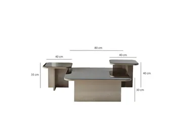 Moosonee Soffbord 80 cm - Beige - Möbler - Vardagsrum - Soffbord & vardagsrumsbord - Satsbord