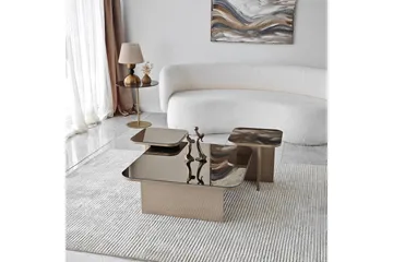 Moosonee Soffbord 80 cm - Beige - Möbler - Vardagsrum - Soffbord & vardagsrumsbord - Satsbord