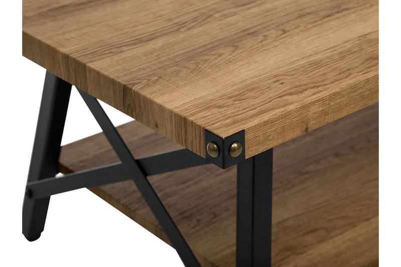 MORICLE Soffbord 100 cm med Förvaring Hylla Trä/Natur - Möbler - Vardagsrum - Soffbord & vardagsrumsbord - Soffbord