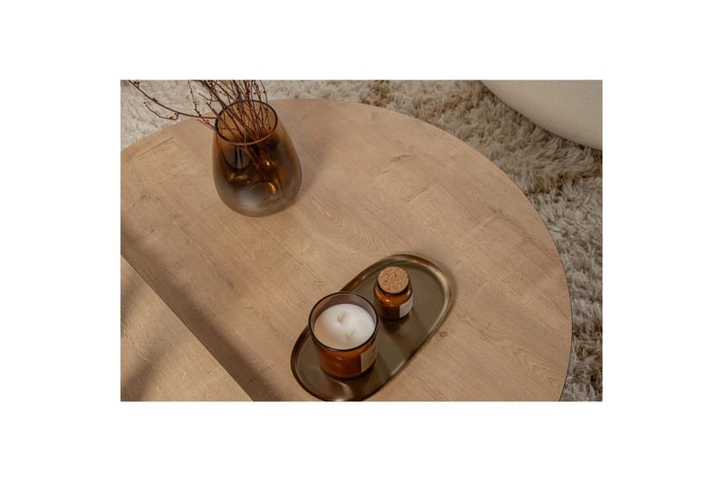 Soffbord Mukund Honey Oak Black - Honey Oak Black - Möbler - Vardagsrum - Soffbord & vardagsrumsbord - Satsbord