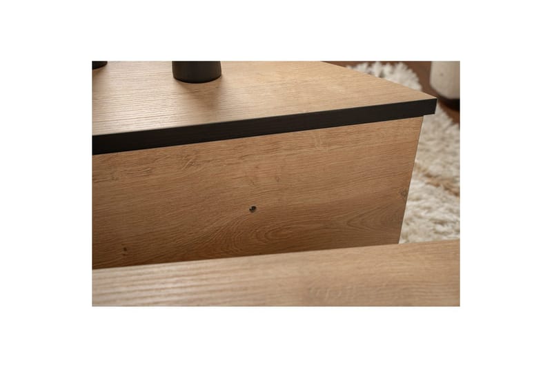 Soffbord Mukund Honey Oak Black - Honey Oak Black - Möbler - Vardagsrum - Soffbord & vardagsrumsbord - Soffbord