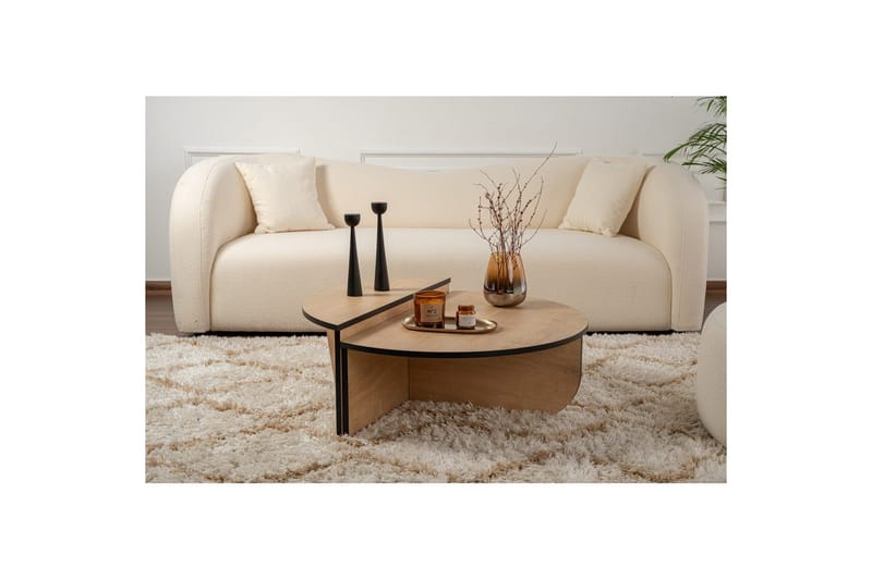 Soffbord Mukund Honey Oak Black - Honey Oak Black - Möbler - Vardagsrum - Soffbord & vardagsrumsbord - Satsbord