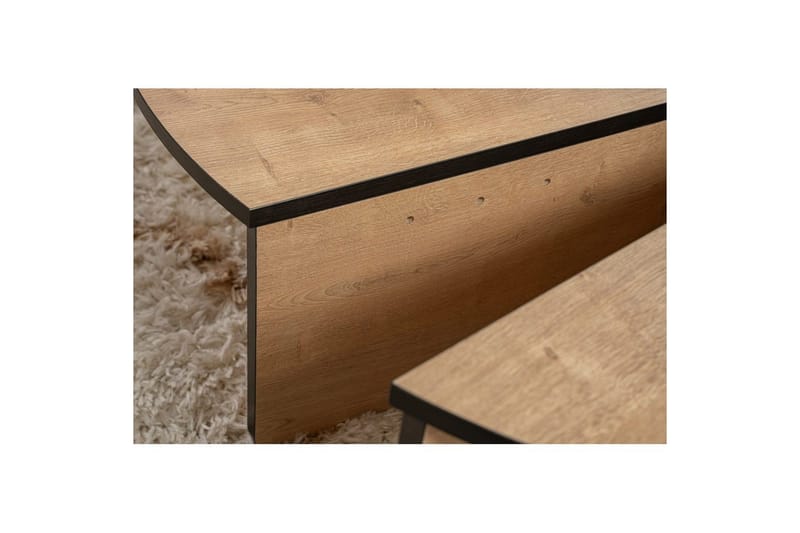 Soffbord Mukund Honey Oak Black - Honey Oak Black - Möbler - Vardagsrum - Soffbord & vardagsrumsbord - Satsbord