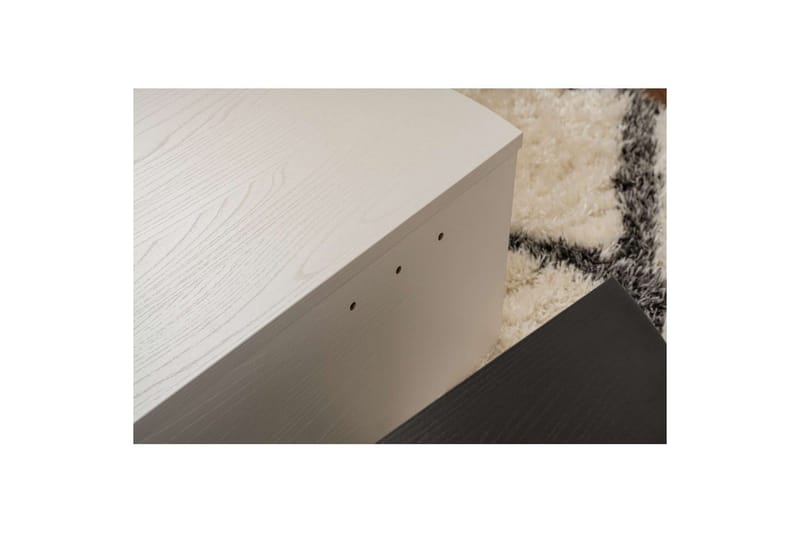 Soffbord Mukund Trä Vit Trä Svart - Trä Vit Trä Svart - Möbler - Vardagsrum - Soffbord & vardagsrumsbord - Satsbord