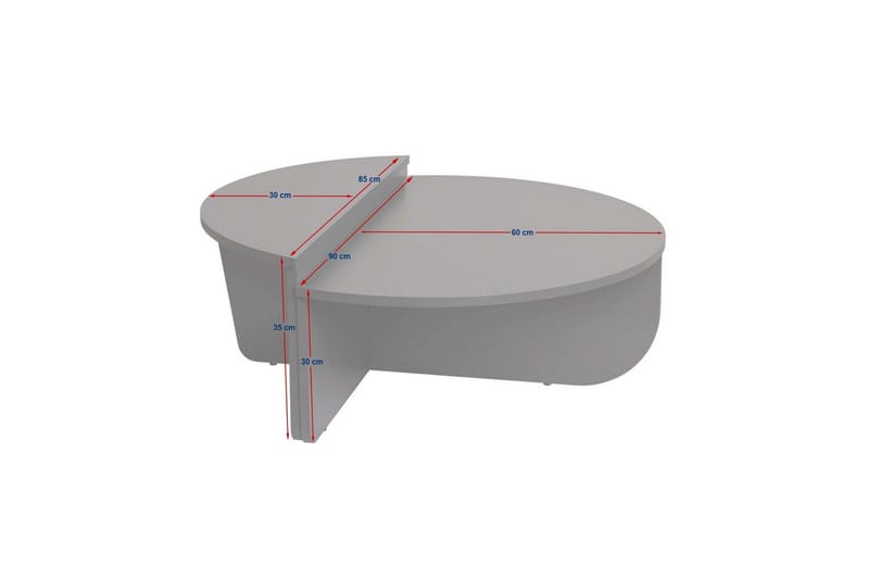 Soffbord Mukund Trä Vit Trä Svart - Trä Vit Trä Svart - Möbler - Vardagsrum - Soffbord & vardagsrumsbord - Satsbord