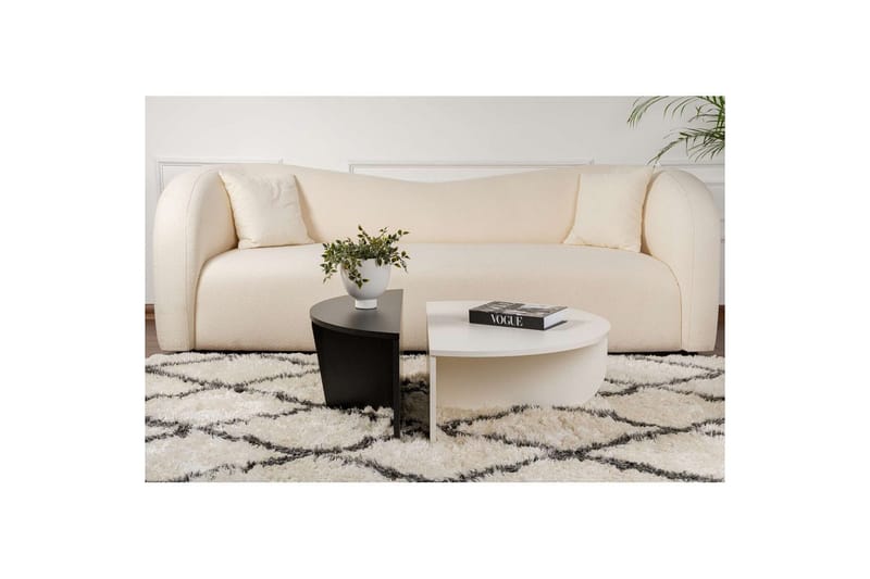 Soffbord Mukund Trä Vit Trä Svart - Trä Vit Trä Svart - Möbler - Vardagsrum - Soffbord & vardagsrumsbord - Satsbord