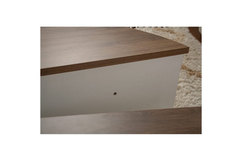Soffbord Mukund Valnöt Vit - Valnöt Vit - Möbler - Vardagsrum - Soffbord & vardagsrumsbord - Satsbord