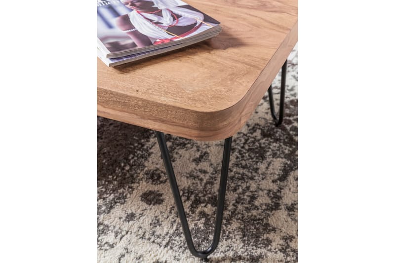 MUNCASTER Soffbord 115 cm Akacia/Svart - Möbler - Vardagsrum - Soffbord & vardagsrumsbord - Soffbord