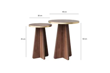 Munne Soffbord 40 cm - Valnöt - Möbler - Vardagsrum - Soffbord & vardagsrumsbord - Satsbord