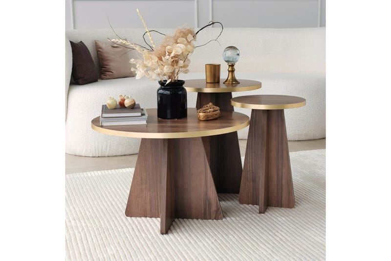 Munne Soffbord 40 cm - Valnöt - Möbler - Vardagsrum - Soffbord & vardagsrumsbord - Satsbord