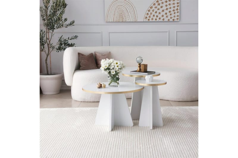 Munne Soffbord 40 cm - Vit - Möbler - Vardagsrum - Soffbord & vardagsrumsbord - Satsbord