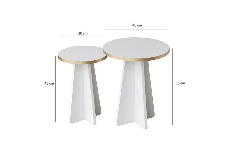 Munne Soffbord 40 cm - Vit - Möbler - Vardagsrum - Soffbord & vardagsrumsbord - Satsbord